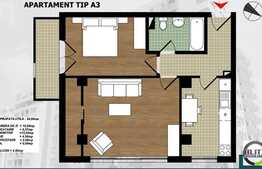 Vanzare apartament in zona Garii, in imobil nou, 2 camere decomandate, 54 mp