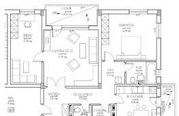 Apartament 3 camere, 81 mp, semifinisat, Parcare 