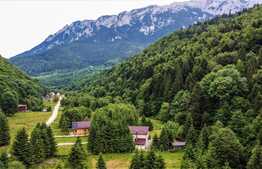 Casa de vanzare cu 6 dormitoare, parter open space, in zona Plaiul Foii, Zarnesti, suprafata utila 270mp, priveliste superba munte Piatra Craiului, teren generos cu brazi, acces la raul Barsa