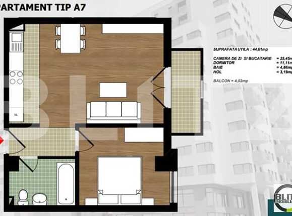 Apartament de vânzare 2 camere Semicentral - 9011AV | BLITZ Cluj-Napoca | Poza1