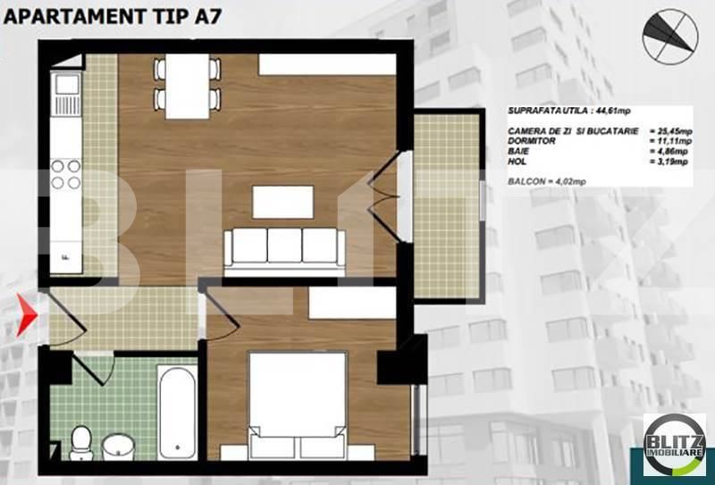 Apartament de vânzare 2 camere Semicentral - 9011AV | BLITZ Cluj-Napoca | Poza1