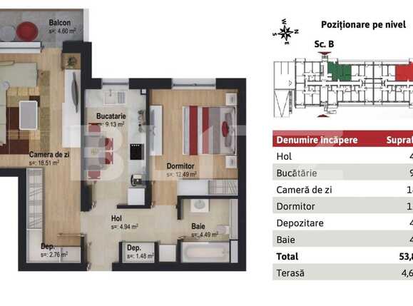 Apartament de vânzare 2 camere Tractorul - 90181AV | BLITZ Brașov | Poza1