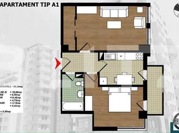 Apartament de vânzare 2 camere Semicentral - 9020AV | BLITZ Cluj-Napoca | Poza1
