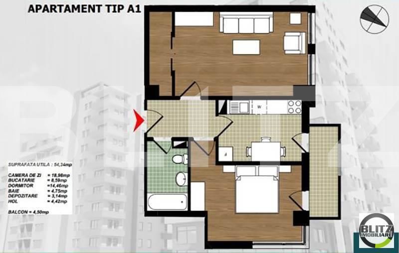 Apartament de vânzare 2 camere Semicentral - 9020AV | BLITZ Cluj-Napoca | Poza1