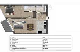 Apartament 2 camere, 62 mp, 2 bai, etaj intermediar, zona Eugen Ionesco