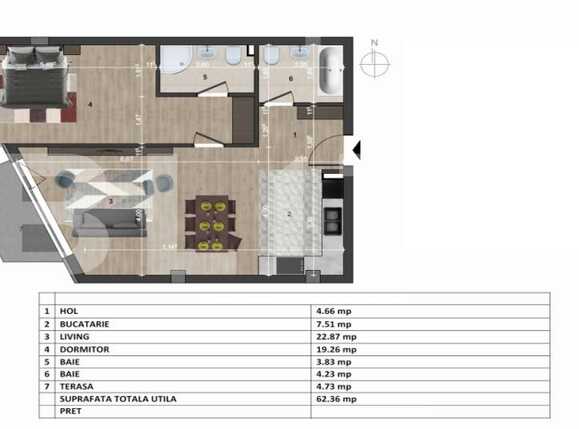 Apartament de vânzare 2 camere Europa - 90258AV | BLITZ Cluj-Napoca | Poza1