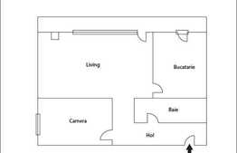 2 camere de vanzare, 50 mp, in zona magazinului Oncos, mobilat