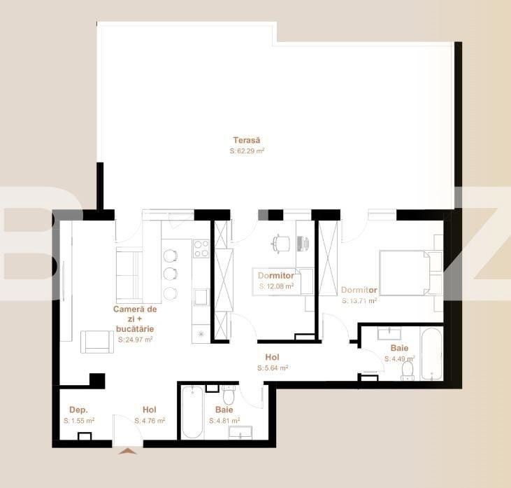 Apartament de vânzare 3 camere Floreşti - 90353AV | BLITZ Cluj-Napoca | Poza1