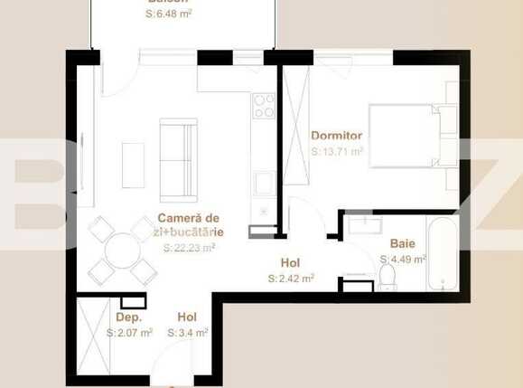 Apartament de vânzare 2 camere Floreşti - 90368AV | BLITZ Cluj-Napoca | Poza1