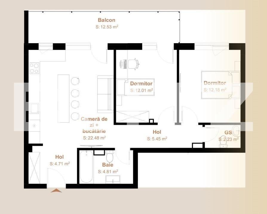 Apartament de vânzare 3 camere Floreşti - 90374AV | BLITZ Cluj-Napoca | Poza1