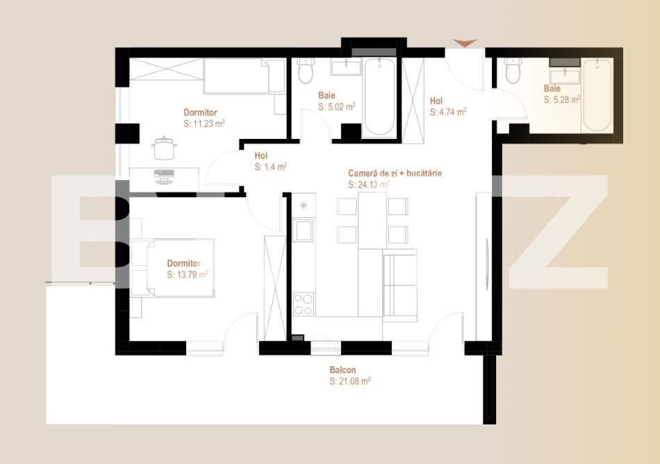 Apartament de vânzare 3 camere Floreşti - 90421AV | BLITZ Cluj-Napoca | Poza1