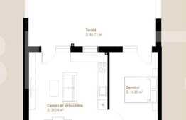 Apartament 2 camere, 53,35 mp + terasa 45,73 mp, zona Vivo