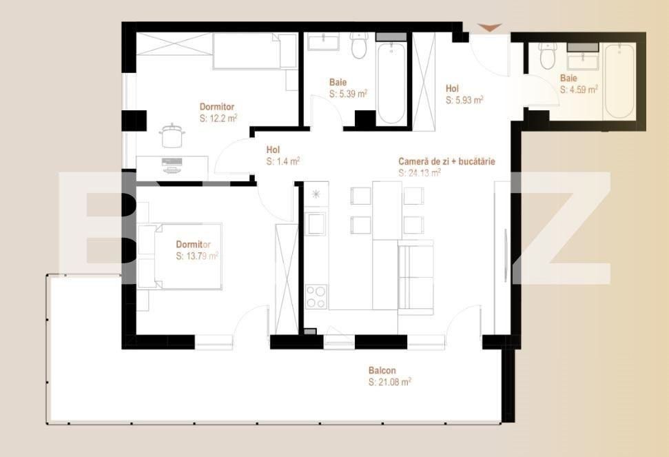Apartament de vânzare 3 camere Floreşti - 90426AV | BLITZ Cluj-Napoca | Poza1