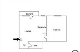 Vanzare 2 camere, 54 mp, zona Tauti! Semifinisat! POD plus Garaj Subteran!