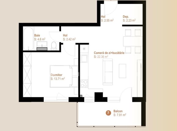 Apartament de vânzare 2 camere Floreşti - 90443AV | BLITZ Cluj-Napoca | Poza3