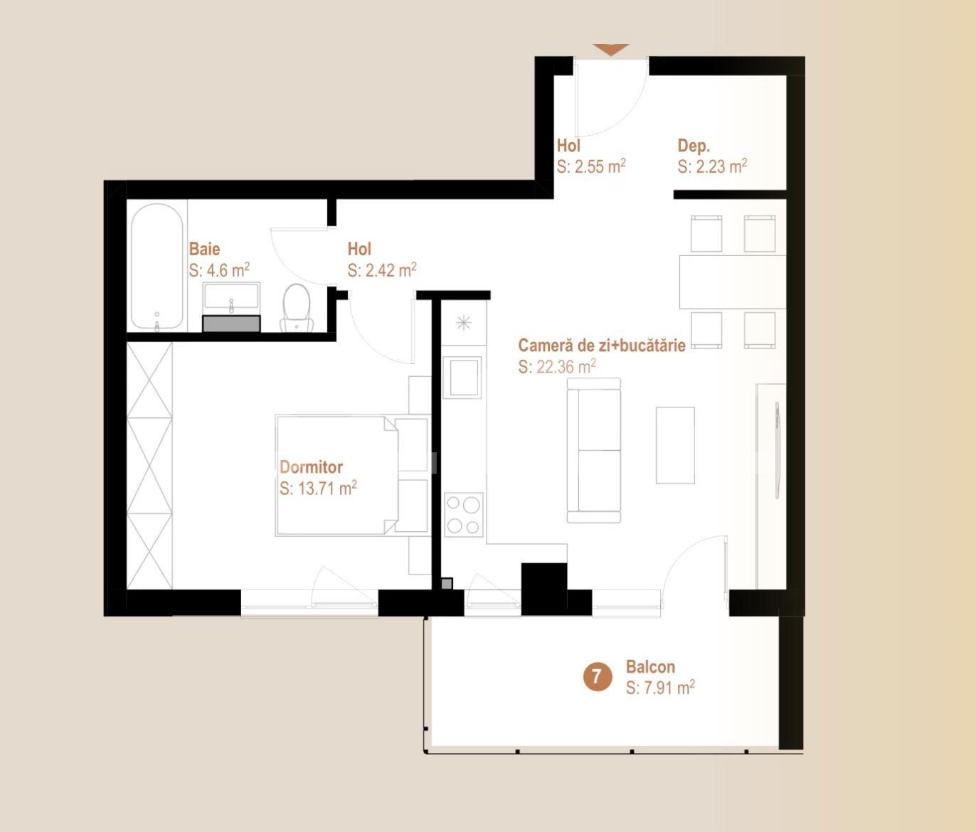 Apartament de vânzare 2 camere Floreşti - 90443AV | BLITZ Cluj-Napoca | Poza3