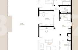 Apartament 4 camere, 117,94 mp, terasa, zona Vivo