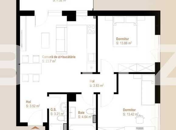 Apartament de vânzare 3 camere Floreşti - 90449AV | BLITZ Cluj-Napoca | Poza1