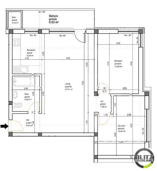 Apartament de vânzare 3 camere Floreşti - 9045AV | BLITZ Cluj-Napoca | Poza1