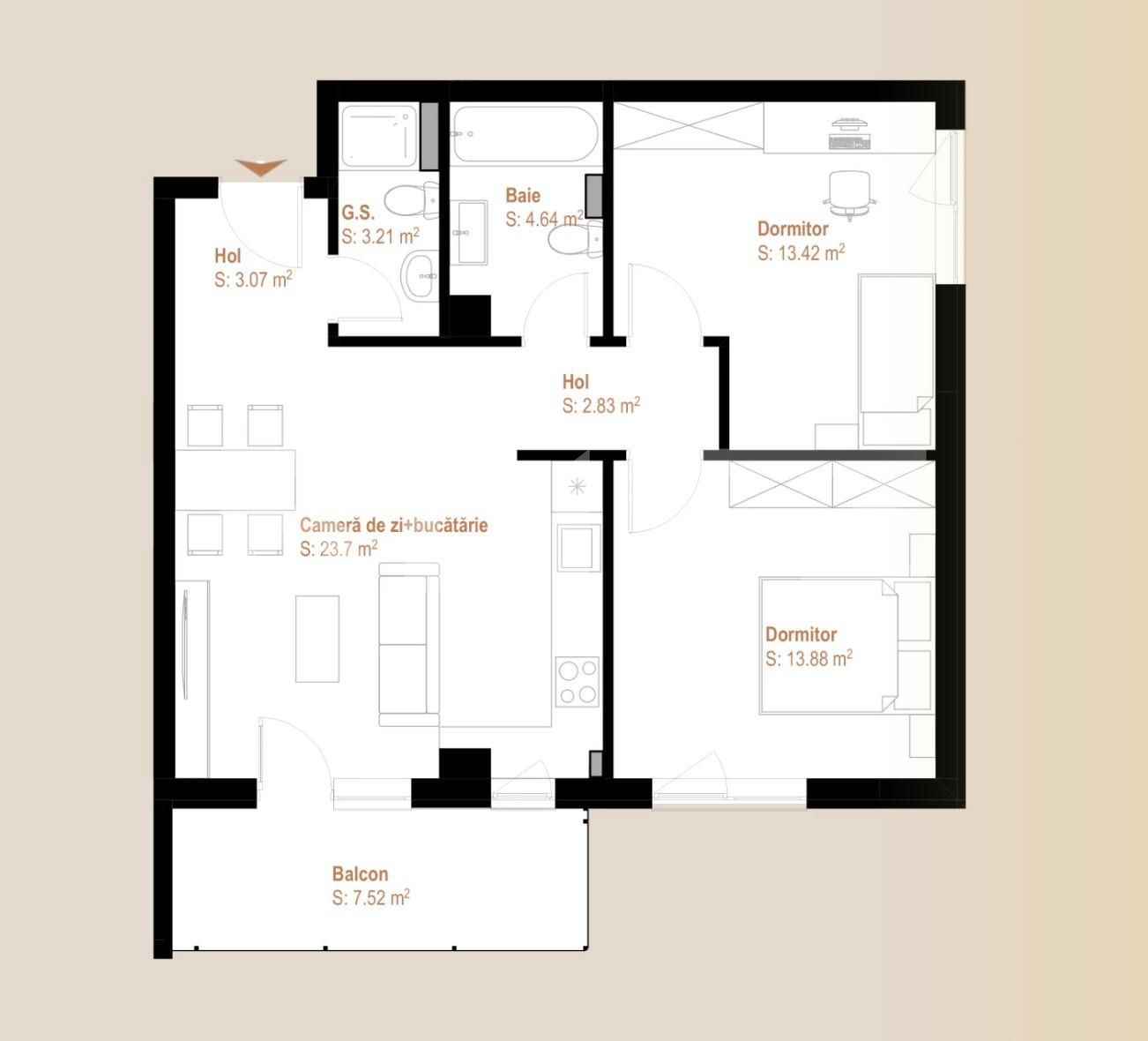 Apartament de vânzare 3 camere Floreşti - 90457AV | BLITZ Cluj-Napoca | Poza5