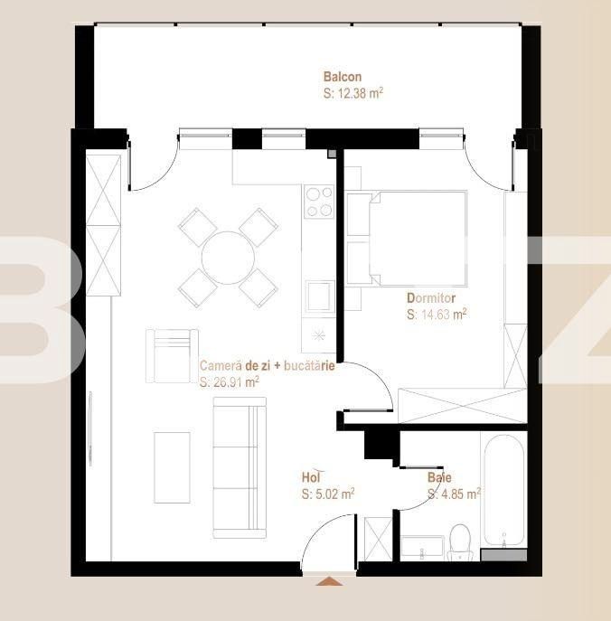 Apartament de vânzare 2 camere Floreşti - 90458AV | BLITZ Cluj-Napoca | Poza1