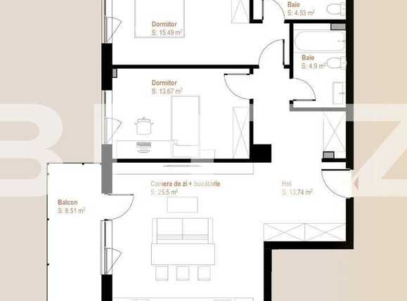 Apartament de vânzare 3 camere Floreşti - 90463AV | BLITZ Cluj-Napoca | Poza1