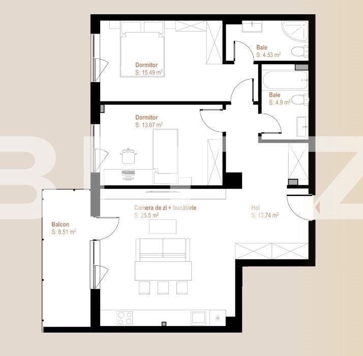 Apartament de vânzare 3 camere Floreşti - 90463AV | BLITZ Cluj-Napoca | Poza1