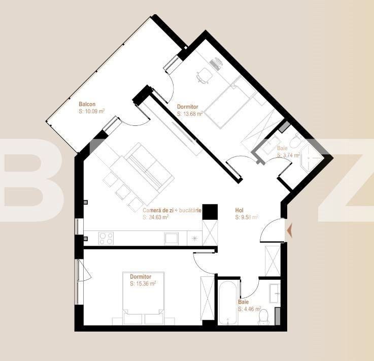 Apartament de vânzare 3 camere Floreşti - 90466AV | BLITZ Cluj-Napoca | Poza1