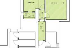 Apartament 2 camere, 40 mp, demisol renovabil, Centru Istoric 