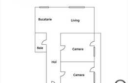 Vanzare 3 camere, 69 mp plus pod, 2 balcoane de 30 mp, zona Tauti! Semifinisat!