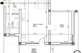 Vanzare 2 camere, 45 mp, zona Tauti! Loc de parcare cu CF! Semifinisat!