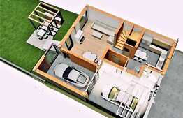 Proiect autorizat pentru casa individuala de 123mp, teren de 486 mp, in Dambul Rotund