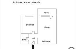 De vanzare 2 camere, 43 mp utili, etaj intermediar, TERASA de 18 mp! Zona Porii!