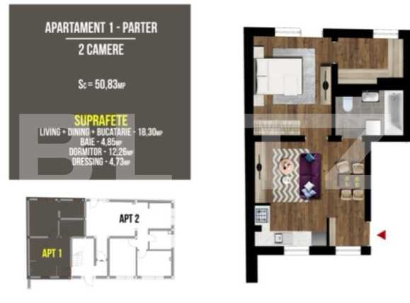 Apartament de vânzare 2 camere Floreşti - 90608AV | BLITZ Cluj-Napoca | Poza1