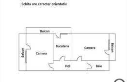 2 camere, 50 mp plus 3 balcoane, decomandat, zona Avram Iancu! Loc Parcare!