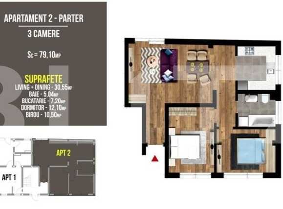 Apartament de vânzare 3 camere Floreşti - 90621AV | BLITZ Cluj-Napoca | Poza1