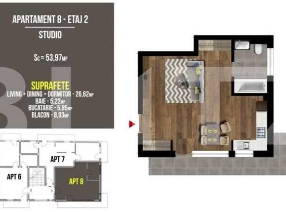 Garsonieră de vânzare Floreşti - 90650AV | BLITZ Cluj-Napoca | Poza1