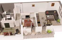 Apartament de 3 camere, 66 mp, incalzire in pardoseala, garaj, la 5 min de Vivo