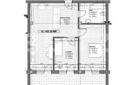 Apartament 3 camere, semifinisat, 62 mp, parcare, zona Terra