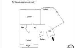 Apartament de vanzare, 2 camere decomandate, 53 mp. Etaj intermediar!