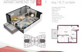 Investiție! Apartament 2 camere, 54 mp, terasă, parcare, zona Fagului