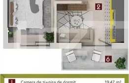 Apartament 2 camere, 39 mp, etaj intermediar, zona Beta Residence