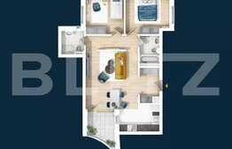 Apartament de 3 camere, 70 mp, etaj intermediar, zona Centrala