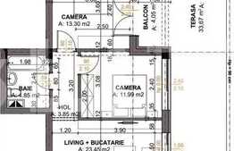 Apartament 3 camere, 62 mp, semidecomandat, zona Iris