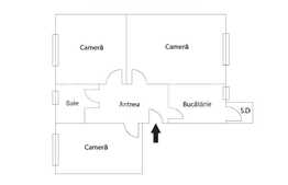 Apartament 3 camere decomandate, 56.88 mp, zona Stadionului CFR 