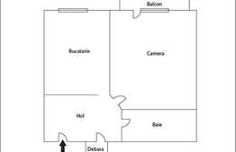 Vanzare 1 camera, 40,89 mp utili, decomandat, imobil nou