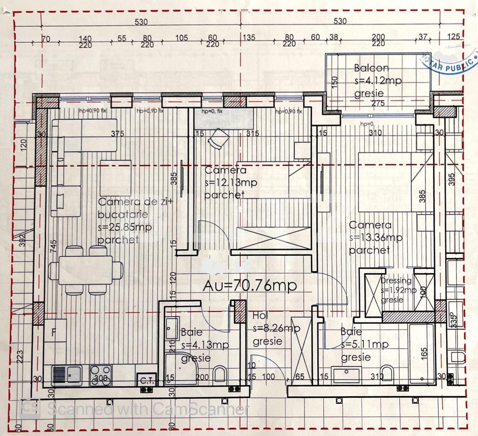 Apartament de 3 camere, doua bai, finisaje premium, garaj, zona Vivo