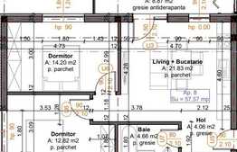 Apartament 3 camere, 58 mp, incalzire in pardoseala, Apahida