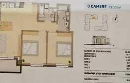 Apartament de 3 camere, 73 mp, finisat lux, parcare subterana, zona Semicentrala
