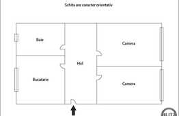 Vanzare apartament 2 camere, 75 mp, decomandat, zona strazii Paris